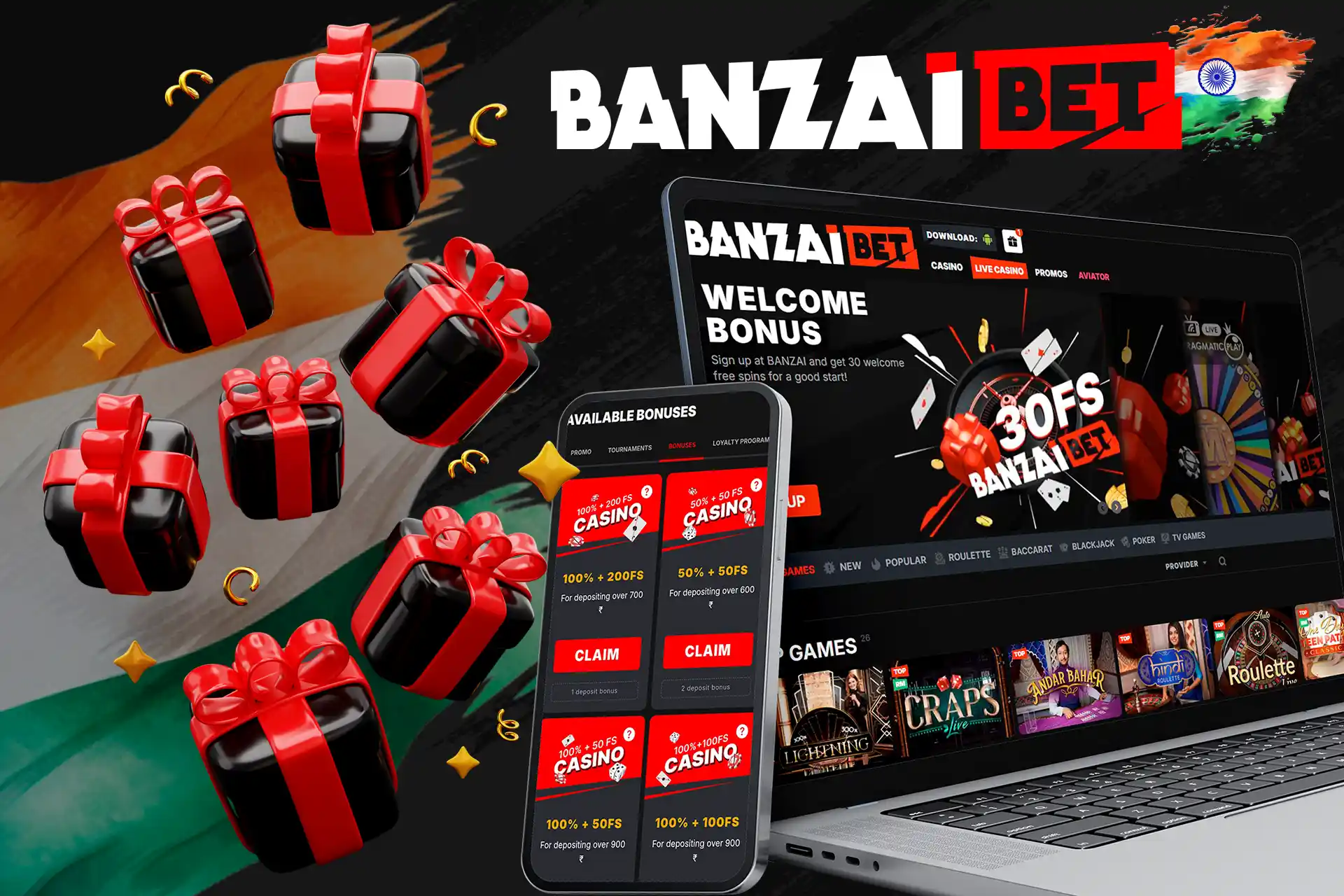 Create an account at Banzaibet India and don’t miss the chance to get nice bonuses