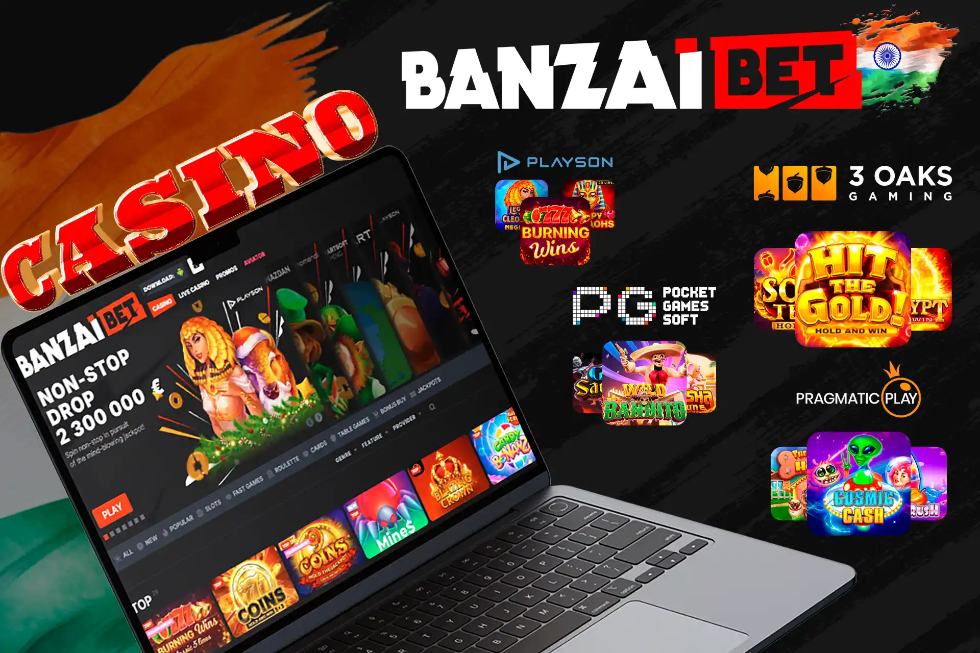 Lots of casino games at Banzaibet India
