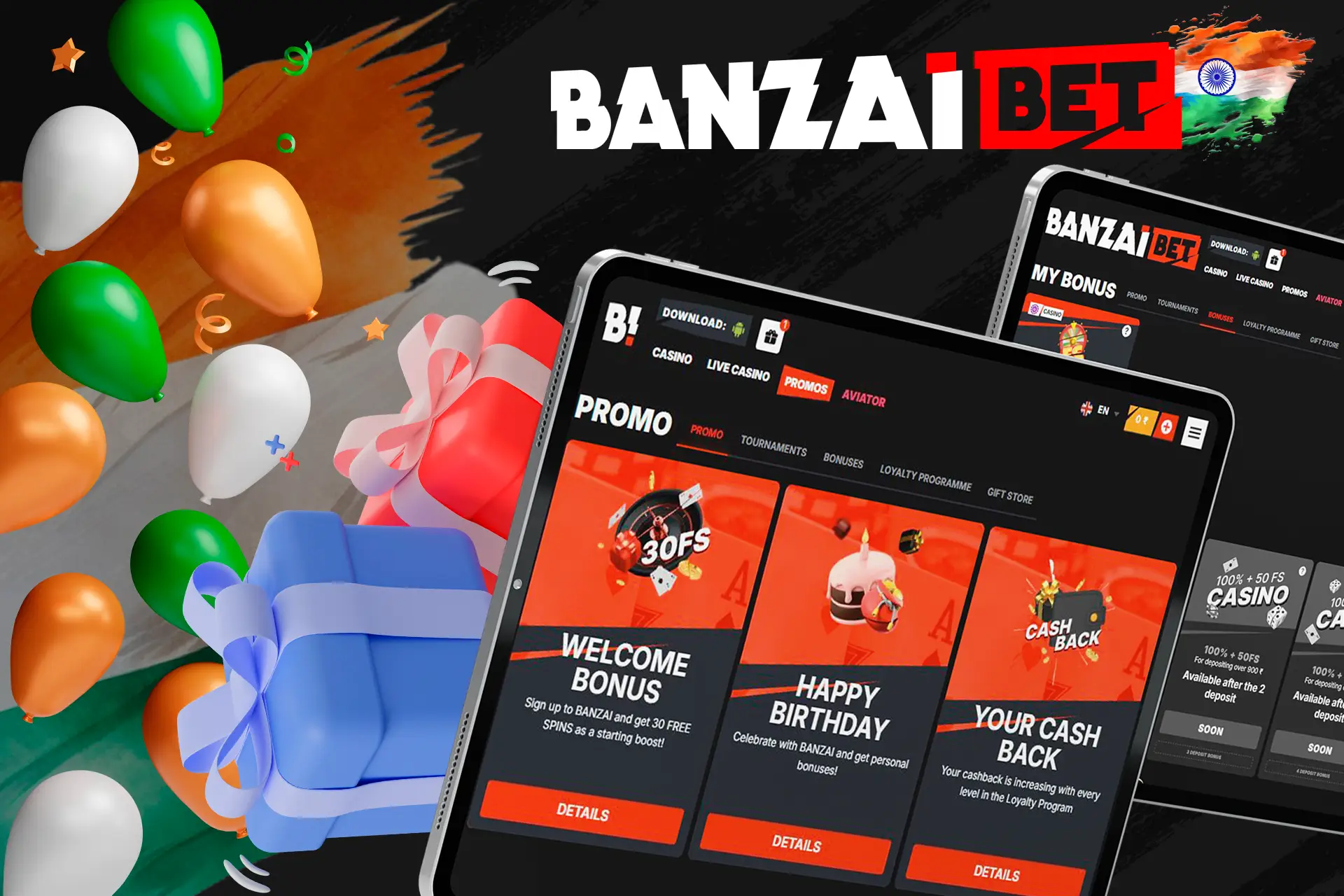 Lots of bonuses and promotions at Banzaibet India