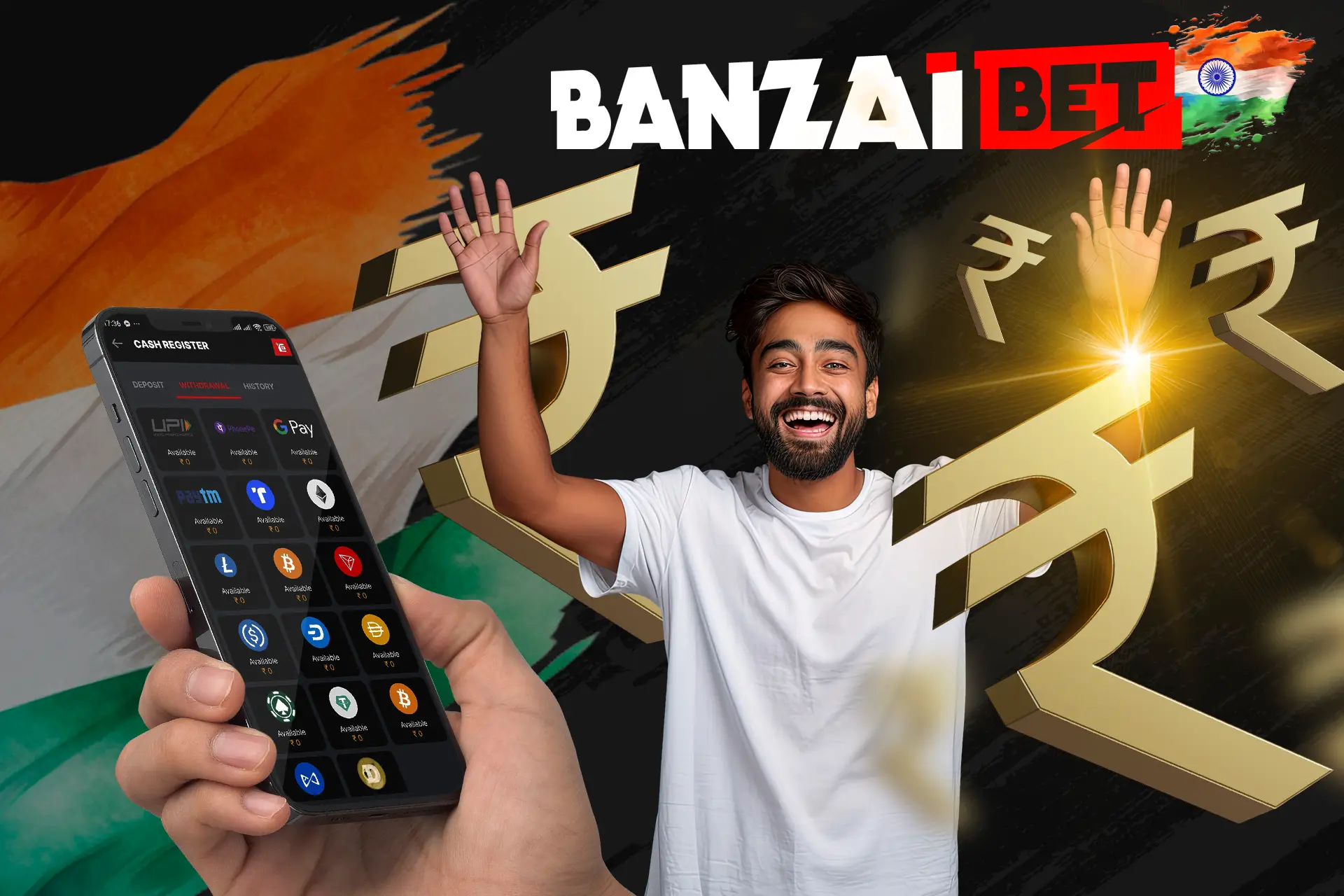 Withdraw your winnings to Banzaibet India