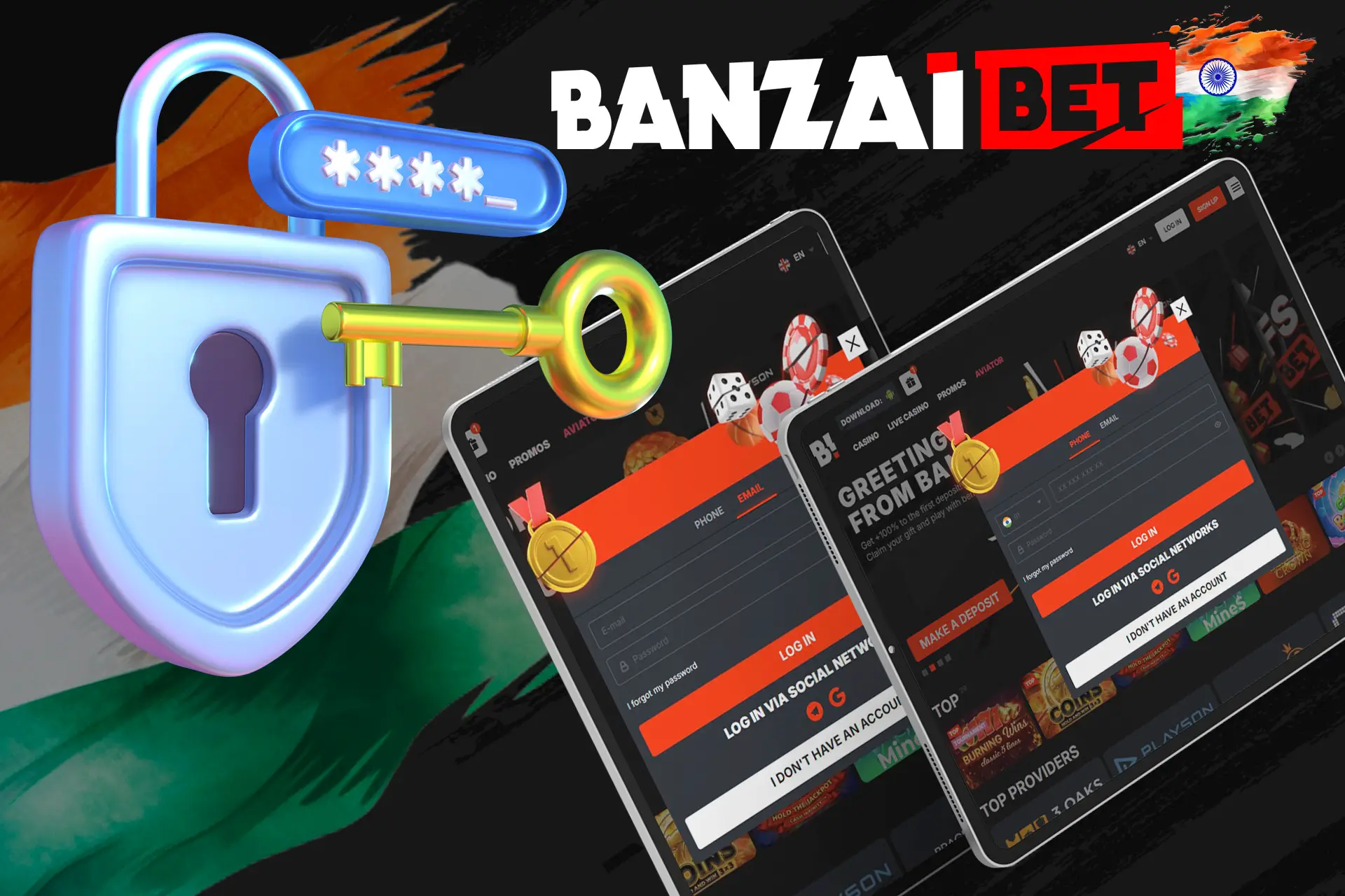 Log in to the Banzaibet India website