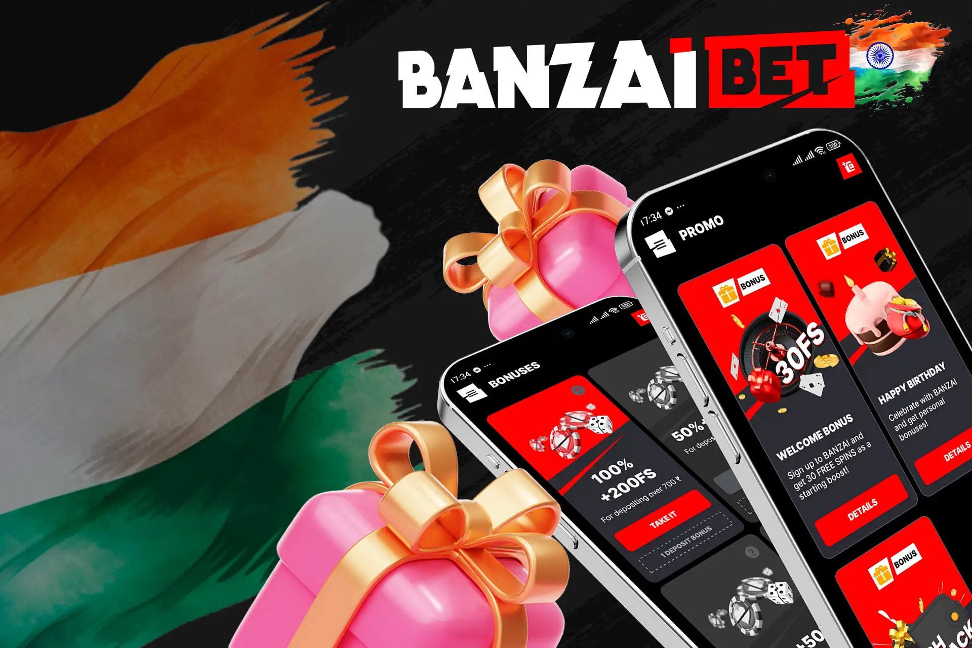 Lots of bonuses are waiting for you at Banzaibet India