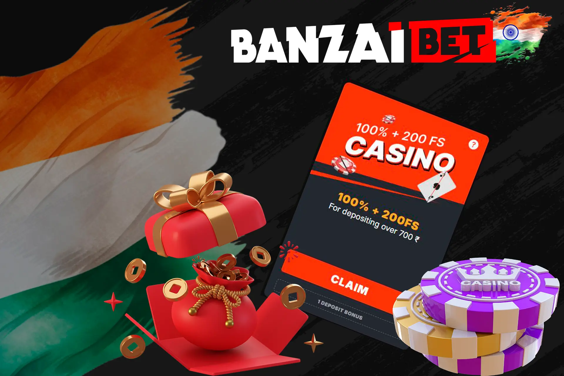 Check out the main bonus at Banzaibet India Casino