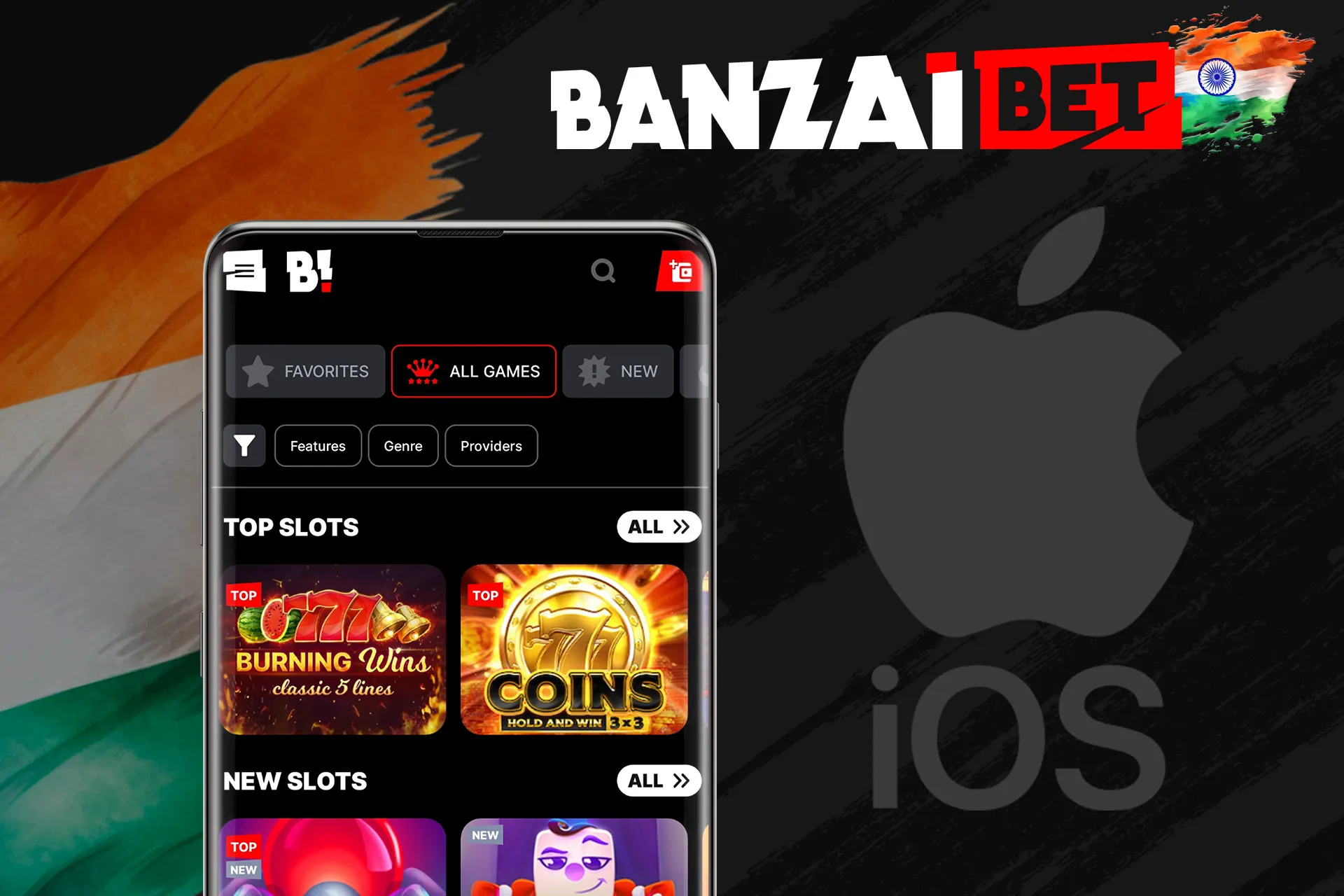 Banzaibet India mobile application for iOS